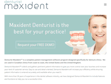 Tablet Screenshot of denturistmaxident.com